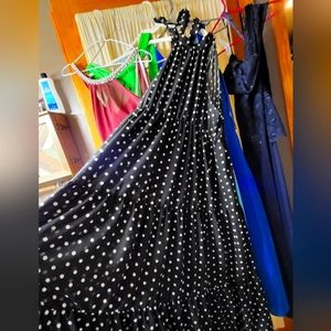 Maxi length maternity dress